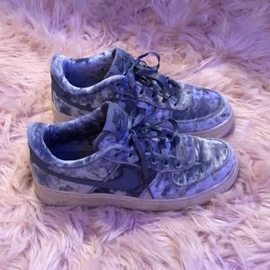 Blue velvet Air Force 1’s